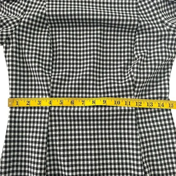 NWTs Calvin Klein Houndstooth Tulip Sleeve Mermaid Skirt Workwear Dress (8) - Picture 12 of 16